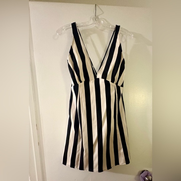LPA - Cream Striped Mini Dress - Picture 8 of 10